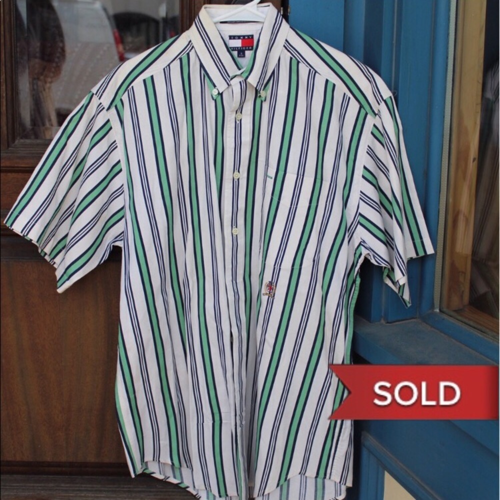 Vintage Tommy Hilfiger Pinstripe Button Up